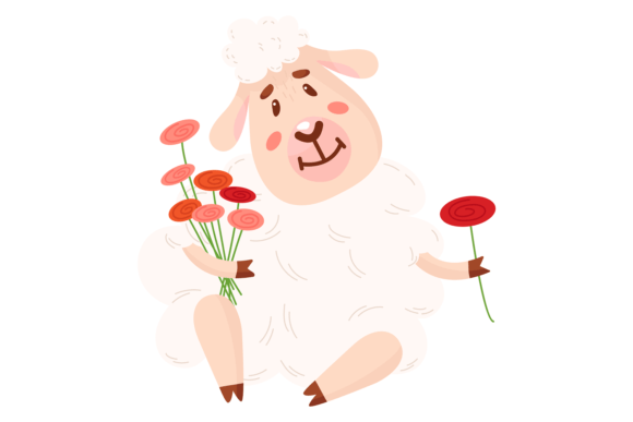 Cute Lamb Graphics: Pastoral Illustrations for Blogs
