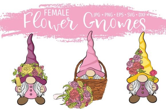 Female Gnomes Spring Graphics & Illustrations Review