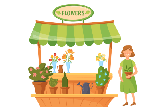 Flowers Street Market Shop: Graphics & Illustrations