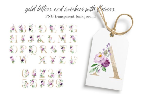 Gold Letters & Numbers: Premium Graphics and Illustrations