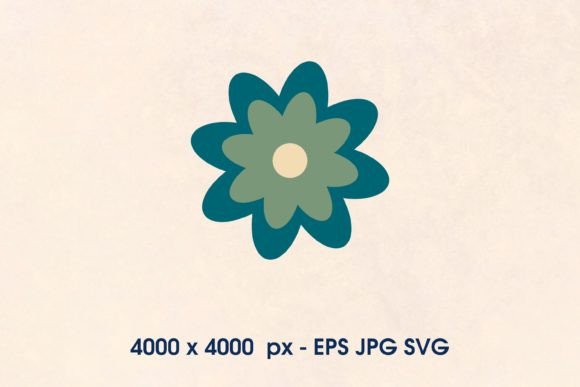 Green Flowers SVG Clipart: Graphics & Illustrations