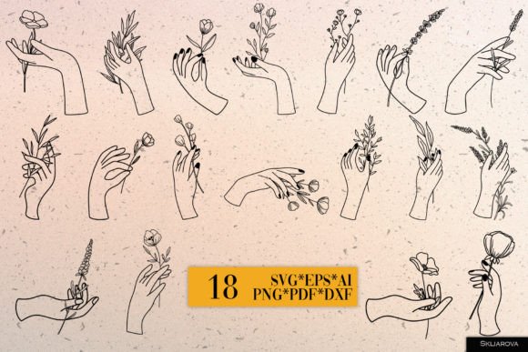 Hands with Flowers Graphics: A Designer's Review