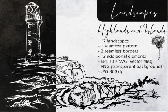 Landscapes of Scotland: Premium Graphics & Illustrations