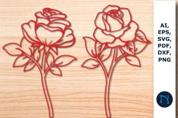 Paper Rose SVG for Laser Cutting Wall Decor
