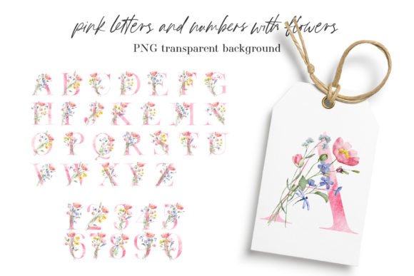 Pink Floral Alphabet Graphics & Illustrations Review