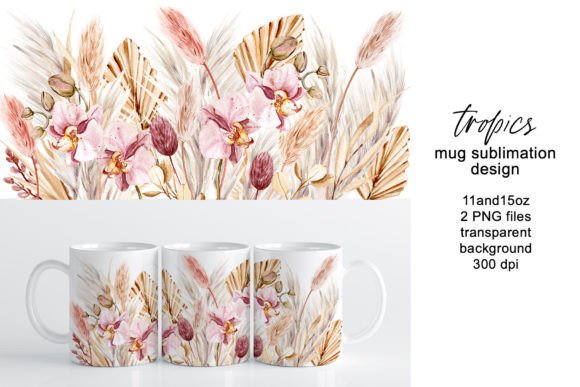 Review: Tropical Flowers Mug Sublimation Design